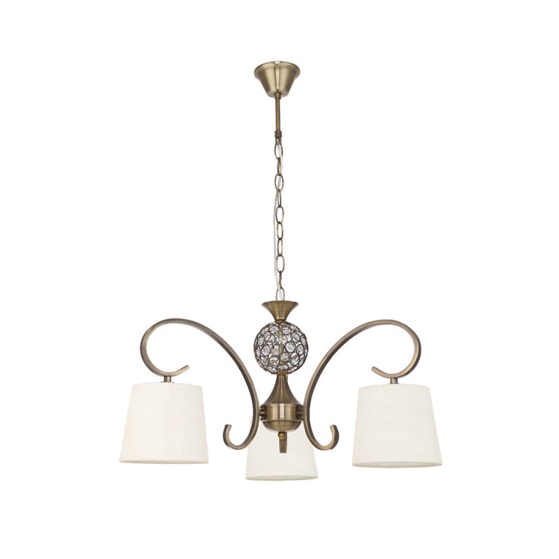 Lámpara Bogota 3xE14 cuero Fabrilamp